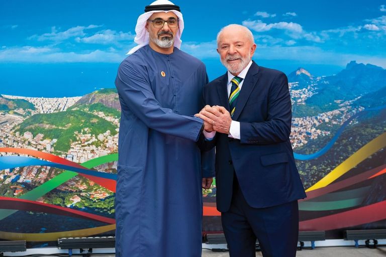 الشيخ خالد بن محمد بن زايد آل نهيان ولي عهد أبوظبي خلال قمة العشرين