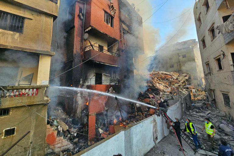 آثار ضربة إسرائيلية