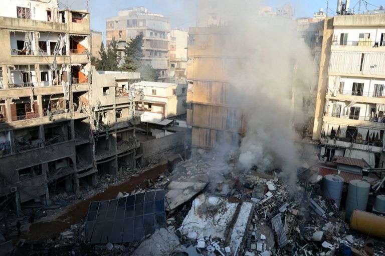 آثار ضربة إسرائيلية