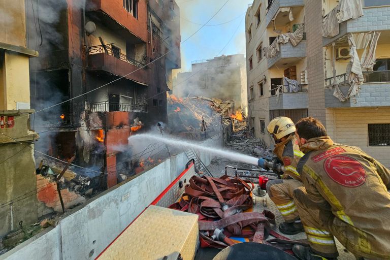 آثار ضربة إسرائيلية