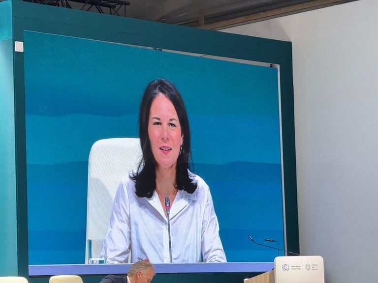 جلسة وزيرة الخارجية الألمانية في كوب 29 جلسة وزيرة الخارجية الألمانية في COP29
