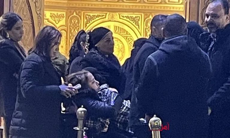 تامر حسني في عزاء محمد رحيم