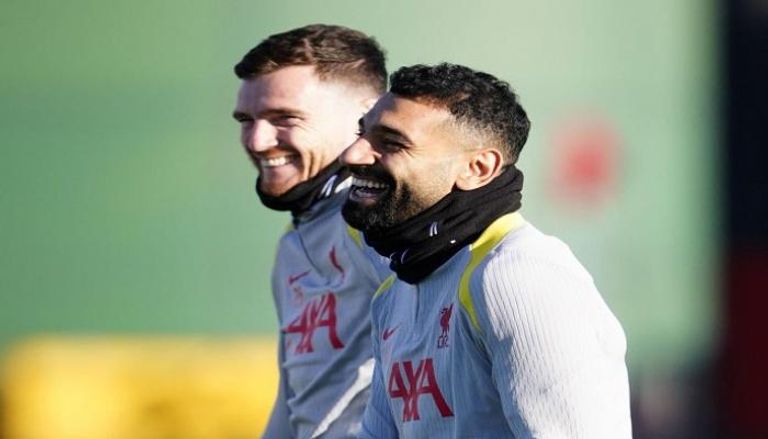 محمد صلاح نجم ليفربول في التدريبات