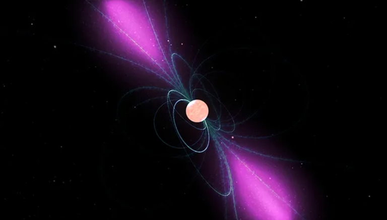تصور فني لآلية عمل تلسكوبات H.E.S.S، التي ساعدت في الاكتشاف