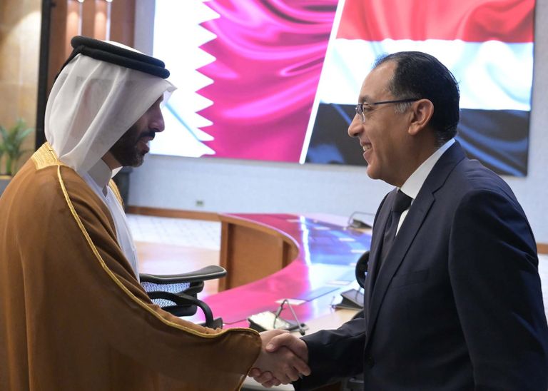 رئيسا وزراء مصر وقطر