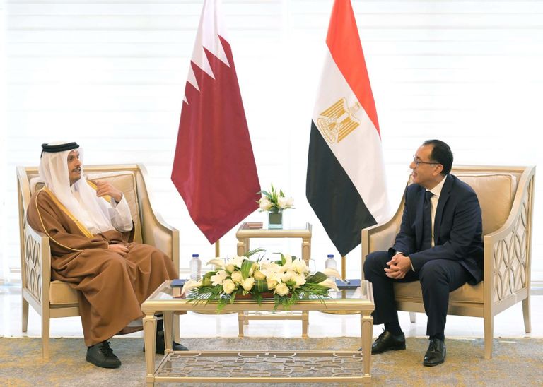 رئيسا وزراء مصر وقطر
