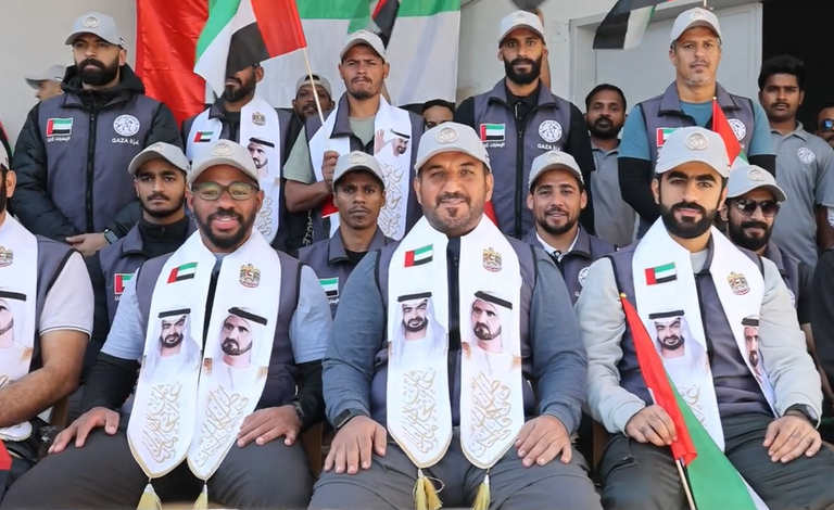 البعثة الإماراتية الإغاثية في غزة تحتفي بعيد الاتحاد