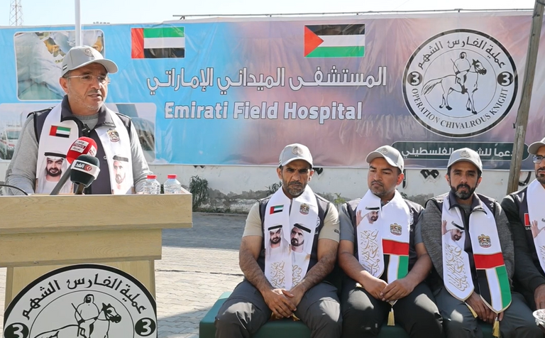 البعثة الإماراتية الإغاثية في غزة تحتفي بعيد الاتحاد