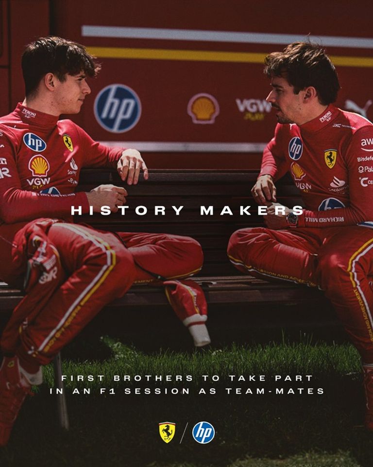 شارل لوكلير وشقيقه آرثر سباق جائزة أبوظبي الكبرى