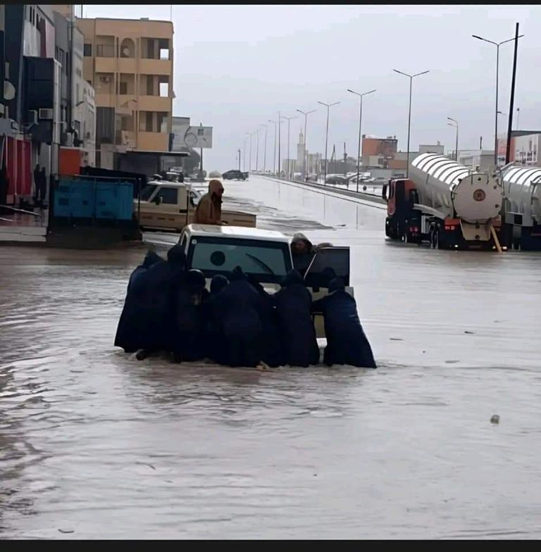 آثار الطقس السيئ في ليبيا