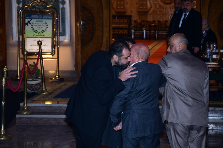لطفي لبيب في عزاء نبيل الحلفاوي