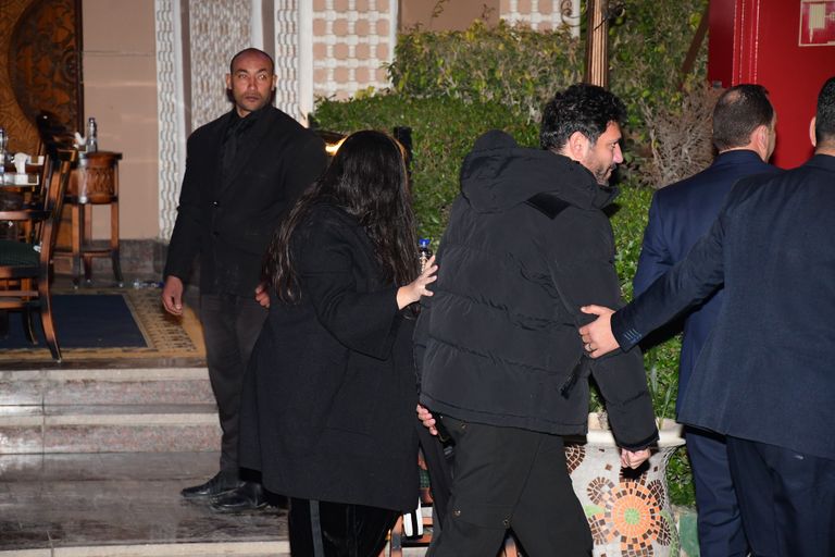 إيمي سمير غانم في عزاء نبيل الحلفاوي