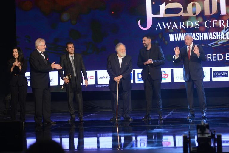 يحيى الفخراني خلال تكريمه