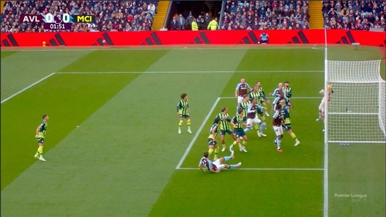 تصدي أورتيغا أمام أستون فيلا تصدي أورتيغا أمام أستون فيلا