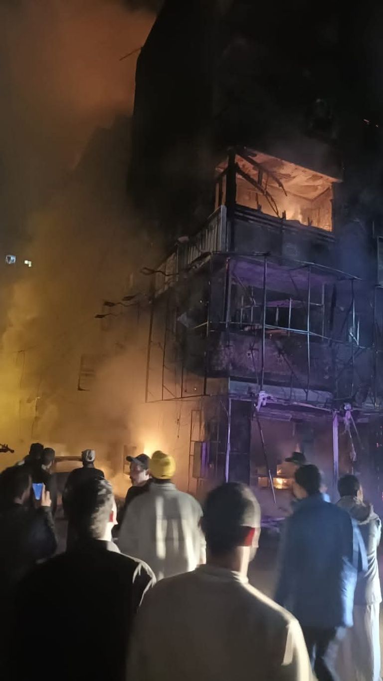 حريق مطعم تفويلة بمصر