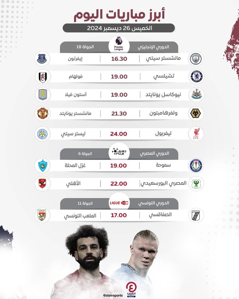 مباريات اليوم