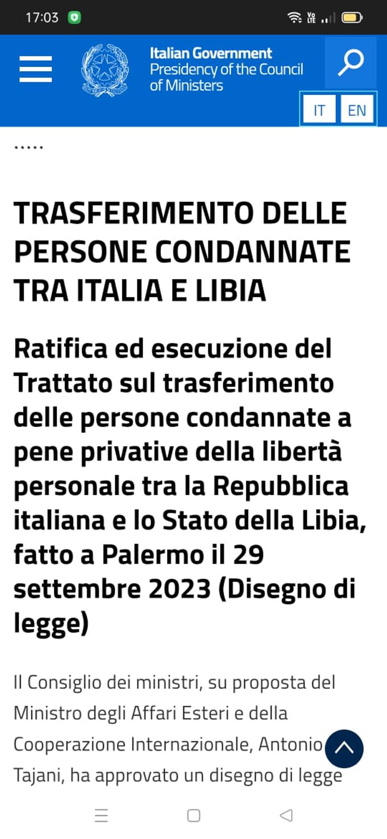 جهود لنقل المحتجزين الليبيين في إيطاليا