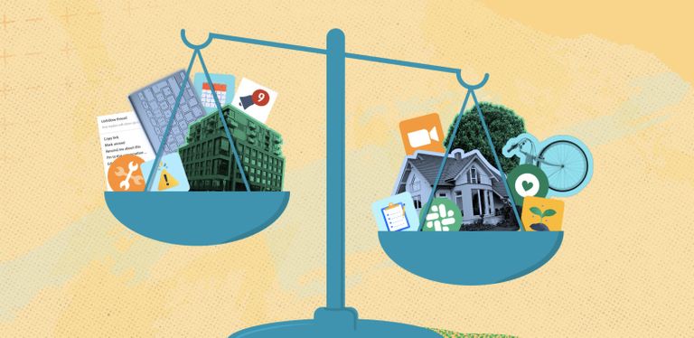 التوازن بنظام العمل نظام العمل عن بعد