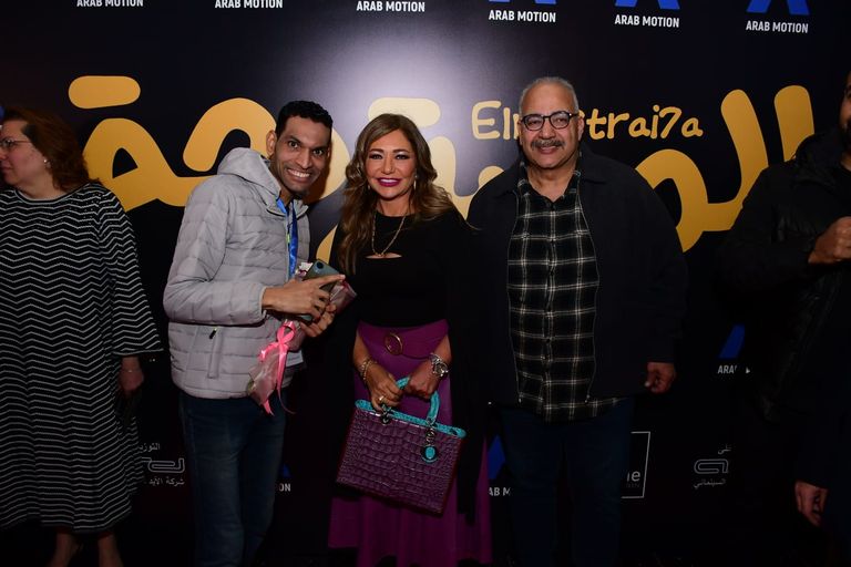 أبطال فيلم "المستريحة" في العرض الخاص