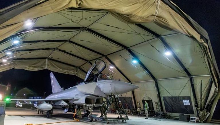 طائرة بريطانية بعد عودتها من غارة لقصف مواقع حوثية في اليمن - رويترز