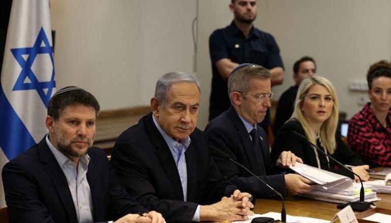 نتنياهو خلال اجتماع سابق لمجلس الوزراء - رويترز
