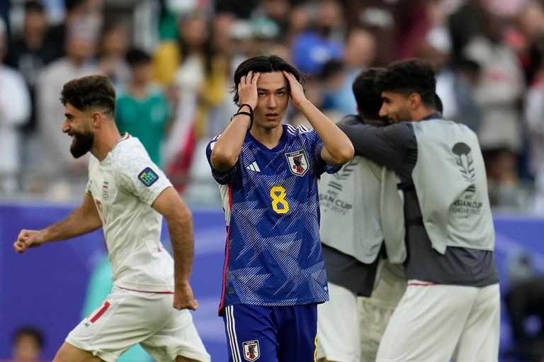 مينامينو خلال مباراة اليابان وإيران في كأس آسيا 2023