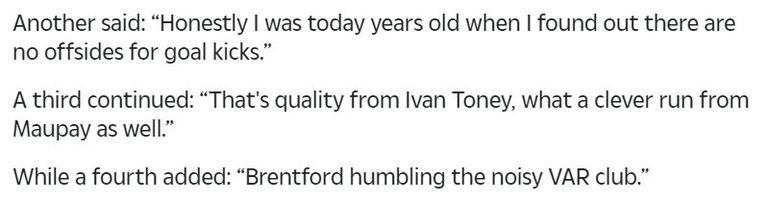 تعليقات الجماهير هدف برينتفورد في مانشستر سيتي