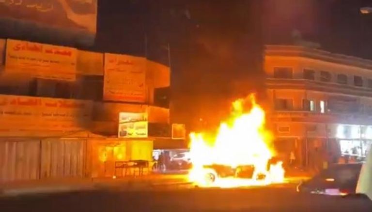 صورة من فيديو متداول لمكان الانفجار ببغداد