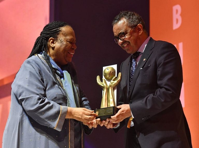 تيدروس غيبرييسوس أثناء تكريمه