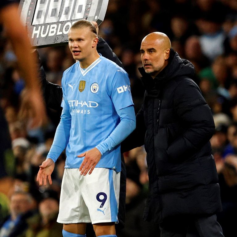 بيب غوارديولا وإيرلينغ هالاند بيب غوارديولا وإيرلينغ هالاند