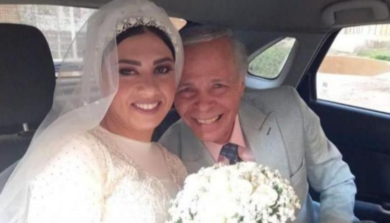 محمود عامر ورشا فرج في زفافهما