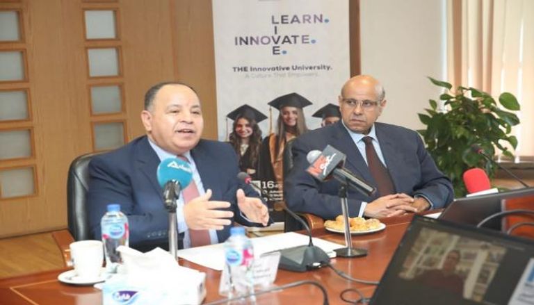 الدكتور محمد معيط وزير المالية المصري أثناء اللقاء