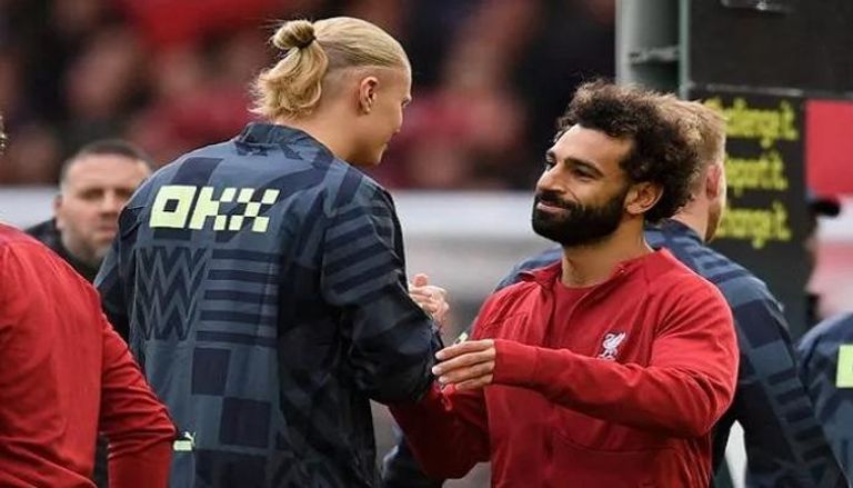 محمد صلاح وإيرلينغ هالاند