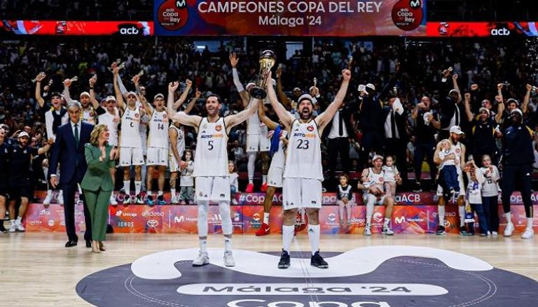 ريال مدريد يتوج بكأس ملك إسبانيا لكرة السلة