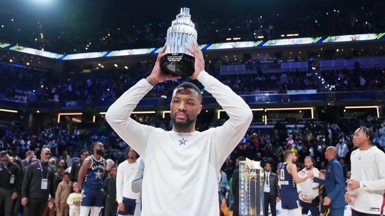 داميان ليلارد أفضل لاعب في مباراة كل النجوم للمرة الأولى مباراة كل النجوم