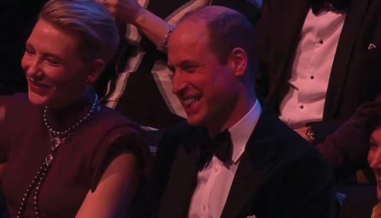 الأمير ويليام يضحك على النكتة في حفل بافتا