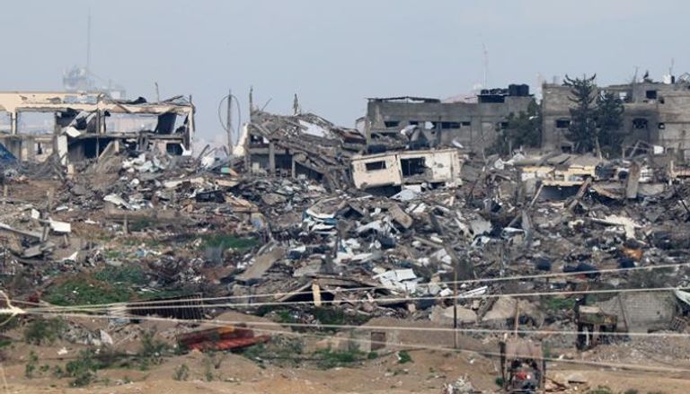 مبان مدمرة في قطاع غزة - أ ف ب
