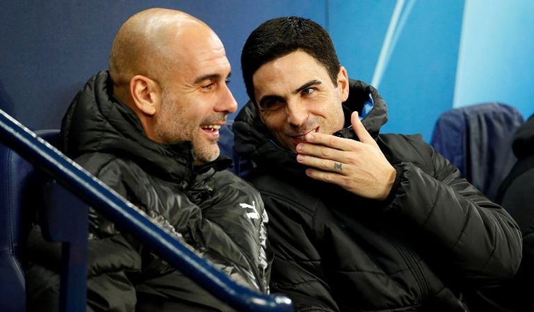 أرتيتا وغوارديولا ميكيل أرتيتا وتشافي هيرنانديز