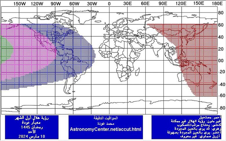 رؤية الهلال ستكون ممكنة يوم الإثنين 11 مارس