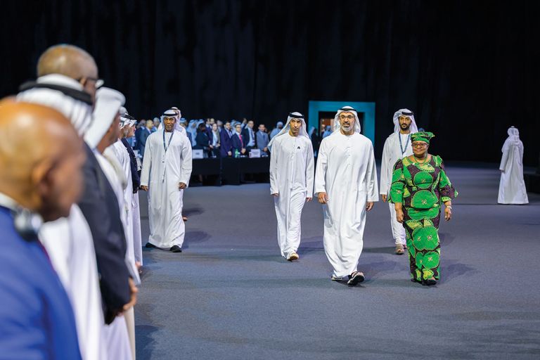 الشيخ خالد بن محمد بن زايد آل نهيان في افتتاح فعاليات المؤتمر