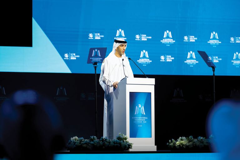 الشيخ خالد بن محمد بن زايد آل نهيان في افتتاح فعاليات المؤتمر