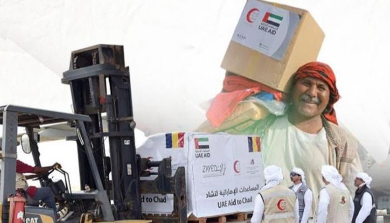 مساعدات إماراتية للنازحين السودانيين  والمجتمع المحلي في تشاد
