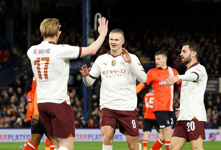 إيرلينغ هالاند مهاجم مانشستر سيتي الإنجليزي