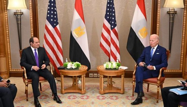 لقاء سابق بين الرئيس المصري السيسي ونظيره الأمريكي بايدن