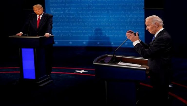 مناظرة رئاسية بينجو بايدن ودونالد ترامب في أكتوبر 2020 - رويترز