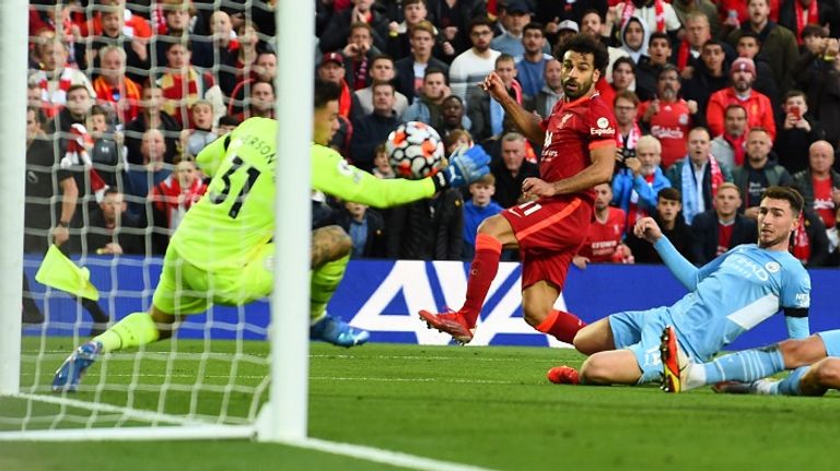 محمد صلاح في مباراة ليفربول ومانشستر سيتي محمد صلاح مع ليفربول ضد مانشستر سيتي