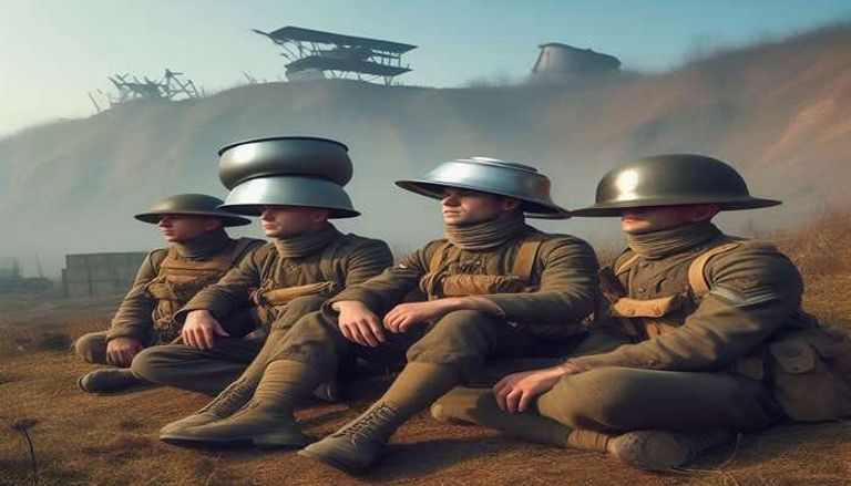 لوحة تخيلية للطائر الذي أوصل الرسالة رغم الإصابات - بالذكاء الاصطناعي