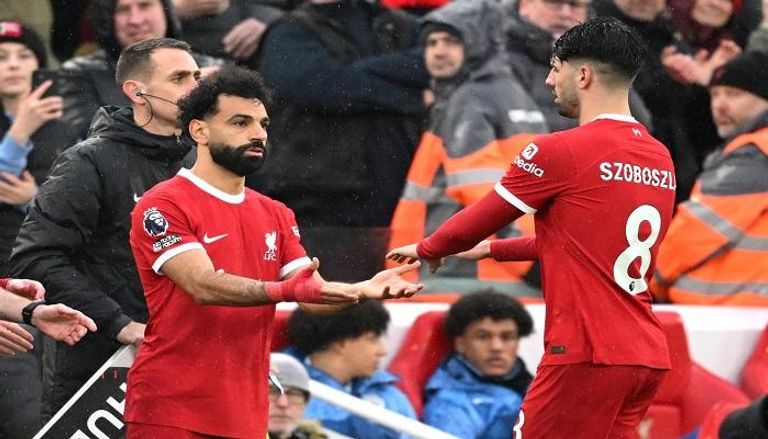 لحظة مشاركة محمد صلاح 