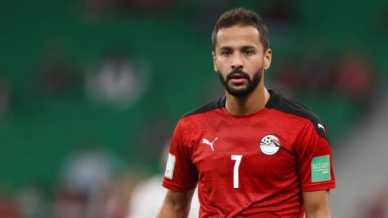 أحمد رفعت بقميص منتخب مصر أحمد رفعت لاعب مودرن فيوتشر