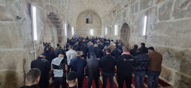 جانب من الصلاة في المسجد الأقصى